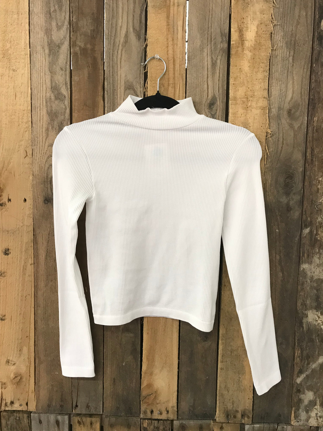 Zenana ribbed mock neck tops