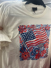 Load image into Gallery viewer, Flag &amp; Flower tee
