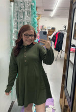 Load image into Gallery viewer, Collared Henley Dress
