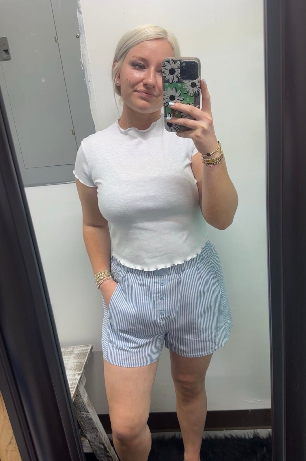 Blue Striped Boxer Shorts