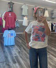 Load image into Gallery viewer, Flag &amp; Flower tee

